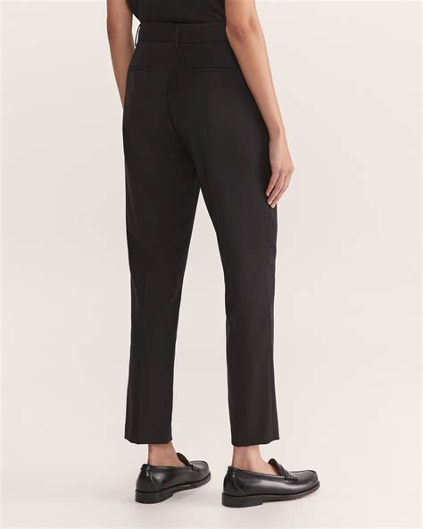 Celeste Wool Tapered Suit Pant in Black .